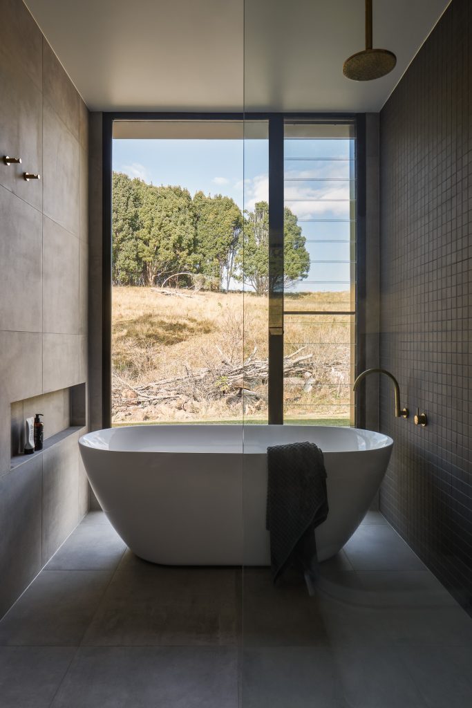 Coorabell Springs bathroom with picture window