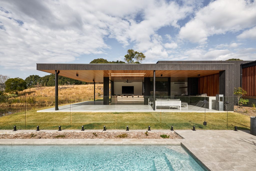 Coorabell Springs exterior with pool and entertaining deck