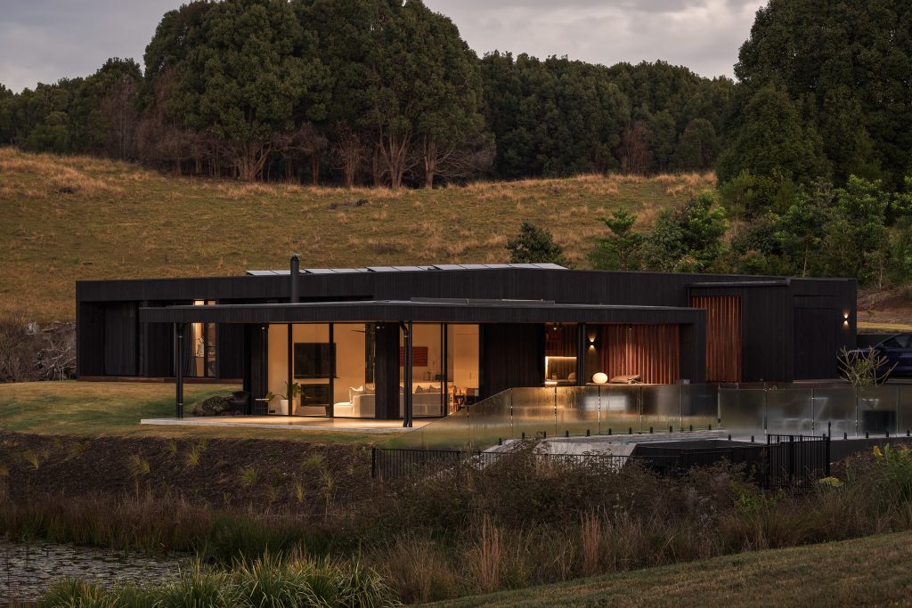 Coorabell Springs exterior at dusk