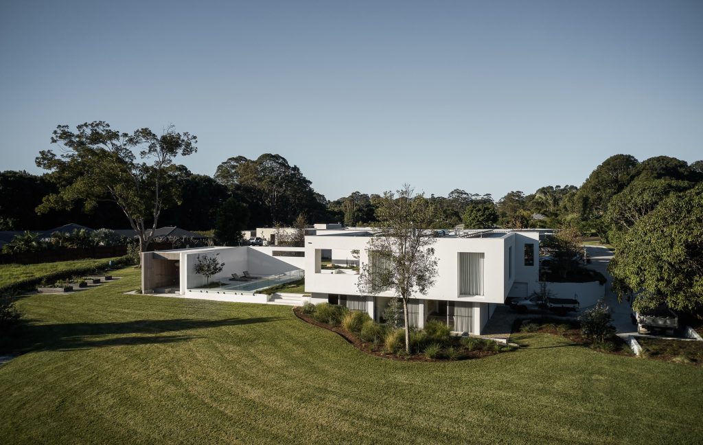 Currawong House exterior overview from west