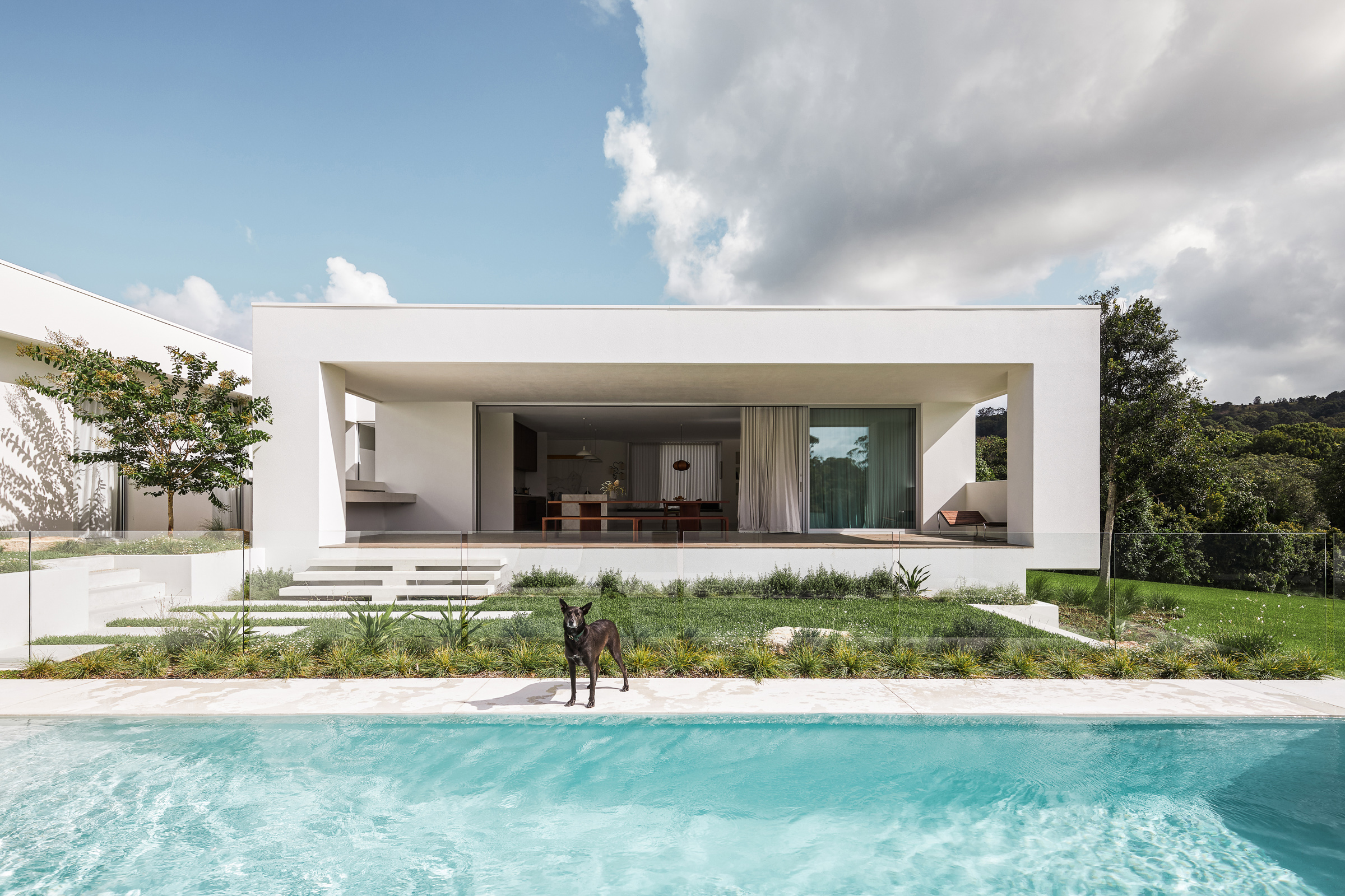 Currawong House exterior with pool